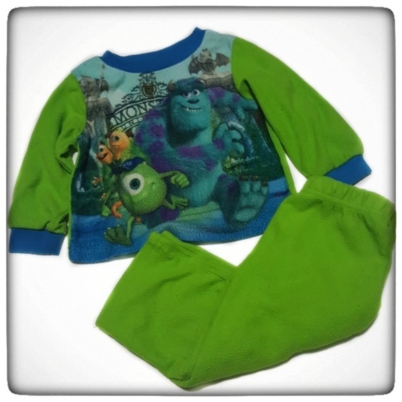Disney Other - Monsters Baby Boy Fleece Pajamas-18M